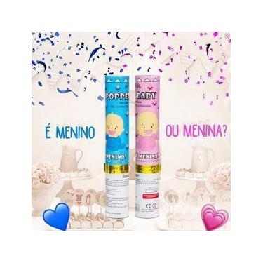 Imagem de Chá Revelação Lança Confetes Metalizados - Popper, Rosa