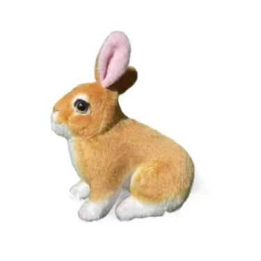 Imagem de Brinquedo De Pelúcia Mini Coelho Realista De 16CM, Kawaii, Com Orelhas