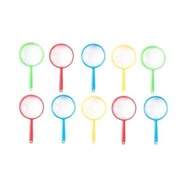 Imagem de Lupas Plásticas Coloridas 5cm 10 20pcs Portáteis Para Educação Científ