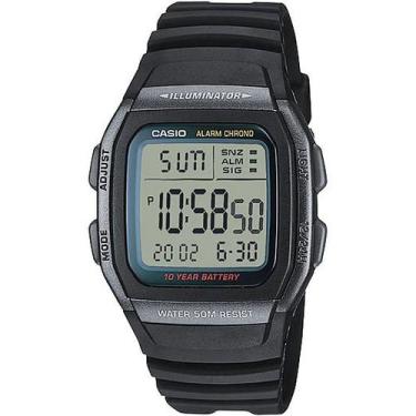 Imagem de Relógio CASIO Illuminator masculino preto W-96H-1BVDF