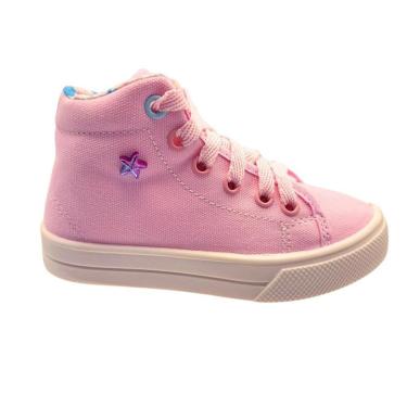 Imagem de Tênis Infantil Meninas Cano Alto Botinha Estrela Blitzz-Feminino