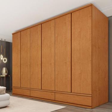 Imagem de Guarda Roupa Casal 100% MDF 6 Portas 9 Gavetas 270cm Tóquio Espresso M