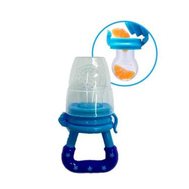 Imagem de Porta Frutinha Bebê Silicone Grau Alimentício +4 Meses - PASSEAR, Azul