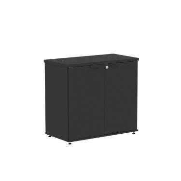 Imagem de Armário Baixo para Escritório com 2 Portas P25 Preto