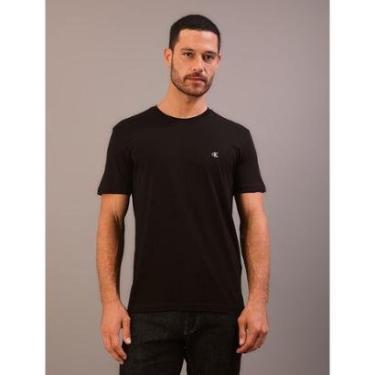 Imagem de Camiseta Manga Curta Calvin Klein Jeans Masculino Ck Bordado - Preto-Masculino