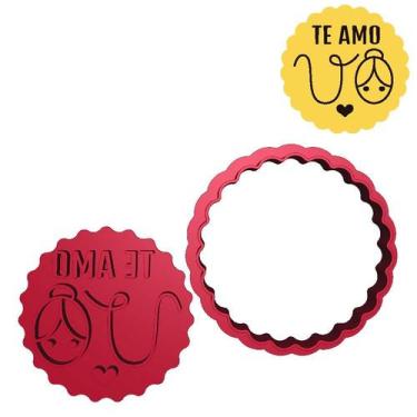 Imagem de Cortador Marcador Dia dos Avós Te Amo Vovó Coração - DOCE IMPRESSO,  7