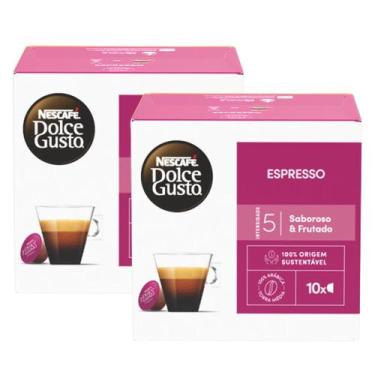 Imagem de 2x Capsula de Café Dolce Gusto Espresso 10 unidades - - Nescafé Dolce 