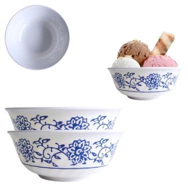 Imagem de 2 Tigelas Bowl em Melamina Pote 830ml Petiscos Sobremesas - Fx
