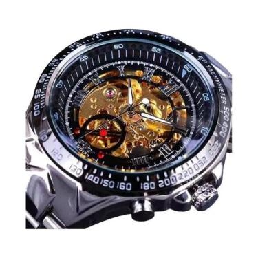 Imagem de Relógio Mecânico Automático Masculino Em Aço Inoxidável Com Mostrador 