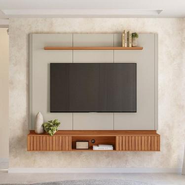 Imagem de Painel Home para Tv até 70 Polegadas Amarante Canela/Off White