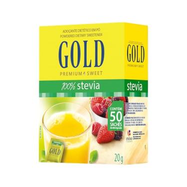 Imagem de GOLD Adoçante Dietético Stevia Em Pó Gold 50 Sachês X 0 6G