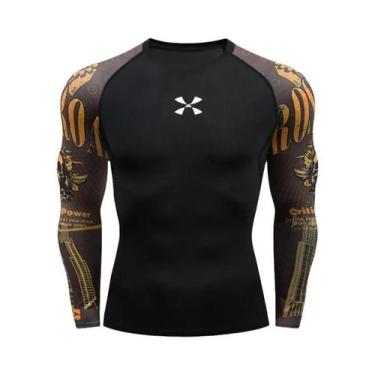 Imagem de Camiseta De Compressão Slim Fit Para Homens Cody Lundin, Roupa Para Na