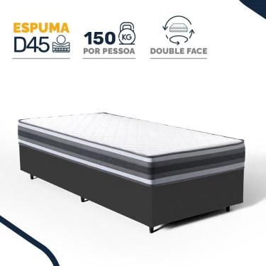 Imagem de Cama Box com Colchão de Espuma D45 Double Face Territory Hellen Solteiro 88cm