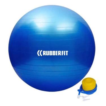 Imagem de Bola Pilates Suiça Yoga Abdominal Gym Ball 55cm Bomba Grátis - Rubber 