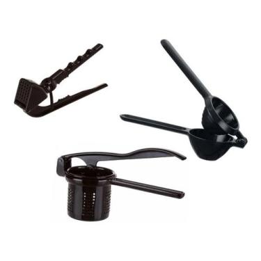 Imagem de Kit Cozinha Espremedor Alho Batata Limão 3 Peças Utilidades - Cozinha 