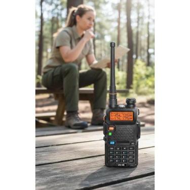 Imagem de Rádio Comunicador HT Dual Band VHF UHF PTT Preto - Congratulations Sto