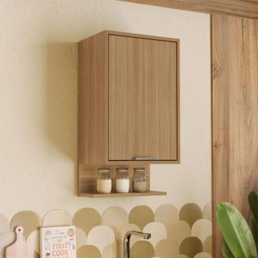 Imagem de Armário Aéreo Cozinha 40 Cm Colors 1 Porta 100% Mdf Freijó - Kits Paraná