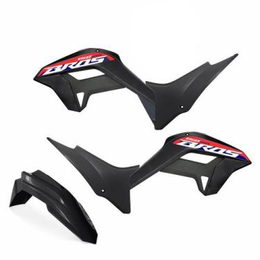Imagem de Kit Carenagem Biker Reestyle C/ Adesivos Nxr Bros 125/150 2009 a 2015,