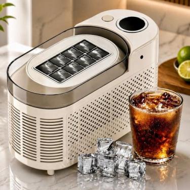 Imagem de Máquina de Gelo Portátil Automática Produz Gelo Rápido em Minutos Comp