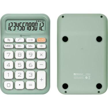Imagem de Calculadora Mesa 12 Dígitos Verde Solar e Bateria PC130 - Procalc