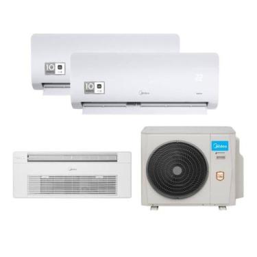 Imagem de Ar Condicionado Tri Split HW e Cassete 1V Midea 27000 BTU (2x9+1x18) Q