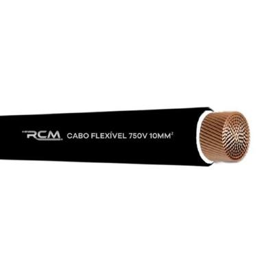 Imagem de Cabo Flexível 10mm 750V para Instalações Residenciais e Comerciais Preto RCM Cabos Elétricos