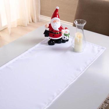Imagem de Caminho de Mesa Basic Liso 1 Peça 1,30m x 40cm Decorativo Tecido Oxfor