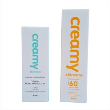 Imagem de Kit Facial Creamy Tônico Ácido Salicílico+Protetor Solar