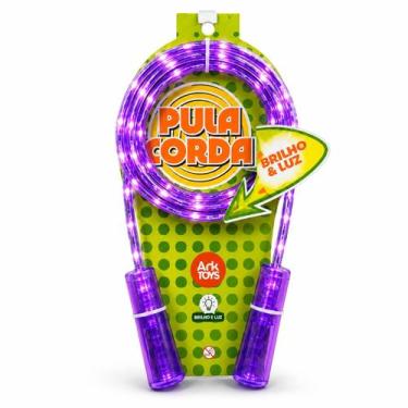 Imagem de Pula Corda Infantil com Luz LED e Brilho 2,3m Brinquedo para Exercício