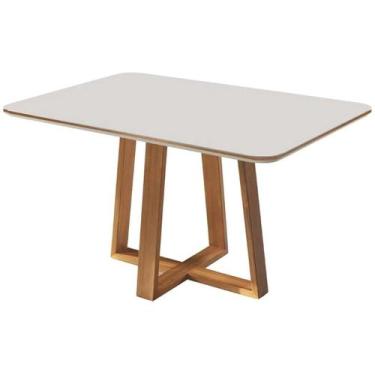 Imagem de Mesa Atlanta 120x90cm Minas Plac Cor Cinamomo Off White, Cinamomo Off 
