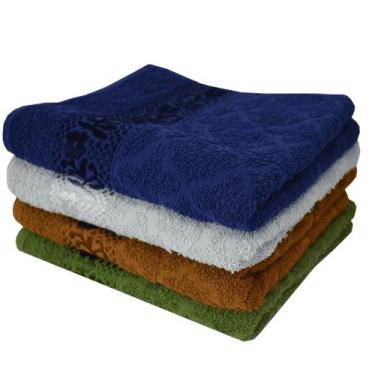 Imagem de Toalha de Rosto Luxo 45X70 - 12 unidades 107g - 340g/m2 100% Algodão T