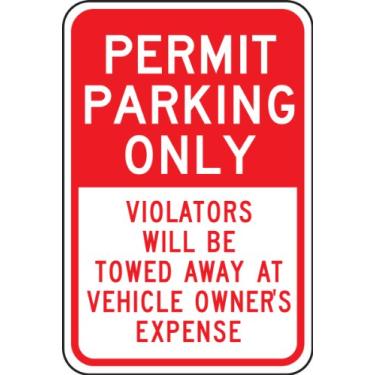 Imagem de Accuform Signs FRP235RA Placa de estacionamento refletiva de alumínio de grau de engenheiro, legenda "Permitir estacionamento apenas os violadores serão rebocados à despesa do proprietário do