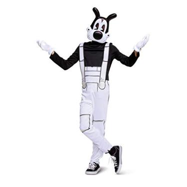 Imagem de Disguise Boris The Wolf Bendy and The Ink Machine Costume, Video Game Themed Character Jumpsuit, Classic Child Size Extra Large (14-16) Black/White (105329J)