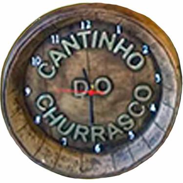 Imagem de Relógio De Parede Grande Rústico Cantinho Do Churrasco