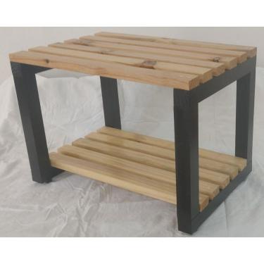 Imagem de Banco Sapateira Simples Preto 43X38X58Cm