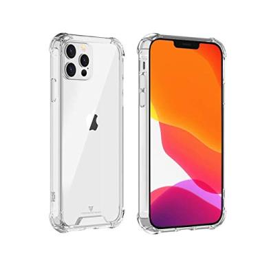 Imagem de Capa protetora Monsterskin compatível com iPhone 12 Pro Max transparente (16,7 cm) anti-impressão digital, anti-arranhões, absorção de choque