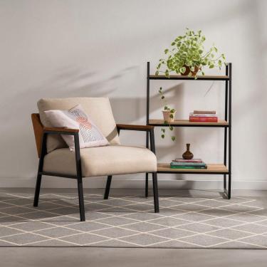 Imagem de Poltrona Soho CabeCasa MadeiraMadeira Bege/Caramelo