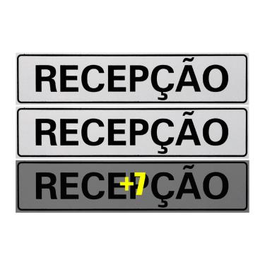 Imagem de Combo 10 Placas De Sinalização Recepção 30x7 Acesso - B-503 F9e