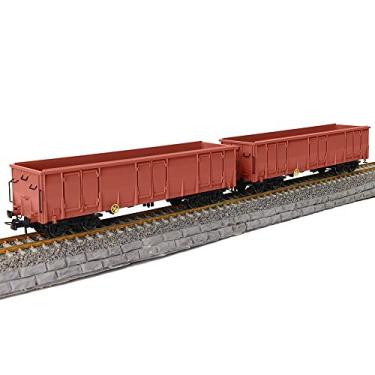 Imagem de Evemodel 2 peças HO escala alto carro gôndola 1:87 vagões ferroviários Rollong estoque recipiente carruagem 1:87 carga carro C8742WR-2-NUS