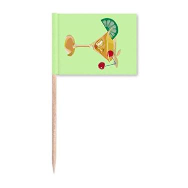 Imagem de Marcador decorativo de suco de frutas Cucoloris lindo palito de dente para decoração de festa