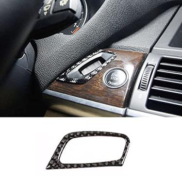 Imagem de JIERS Para BMW X5 X6 2008-2013 LHD, moldura interna de fibra de carbono (macia) peças de modificação interior do carro