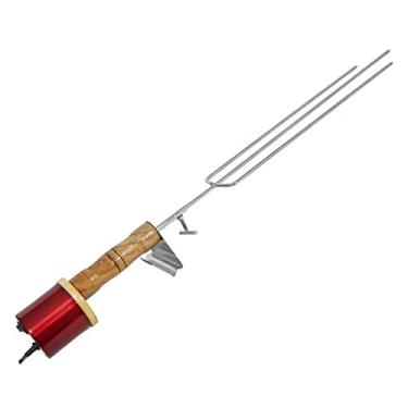 Imagem de Espeto Eletrico Giratório Bivolt Inox Triplo churrasco Gastrobel Vermelho Verniz