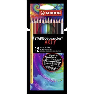 Imagem de Lápis de Cor Aquarelável – STABILO Aquacolor ARTY – Estojo com 12 unidades – Em 12 cores