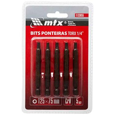 Imagem de Mtx Bits Torx 1/4 T75 X 75 Mm Aco Crmo 5 Peças
