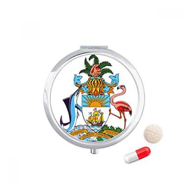 Imagem de Nassau Bahamas Porta-comprimidos com emblema nacional de bolso para remédios