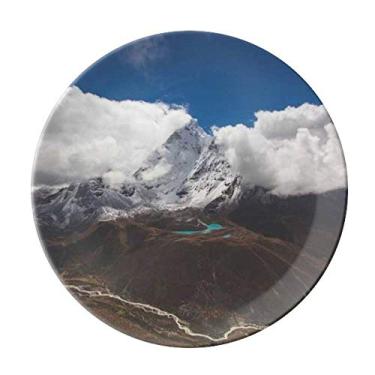 Imagem de Blue Sky Forestry Science Nature Scenery Prato Decorativo de Porcelana Salver Prato de Jantar