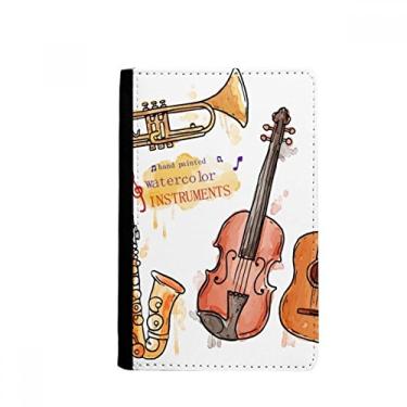 Imagem de Bolsa carteira Notecase Burse com estampa de aquarela e instrumentos musicais