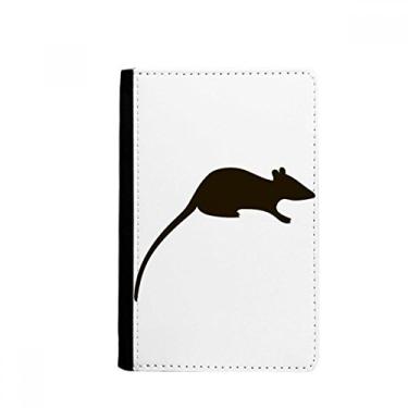 Imagem de Porta-passaporte preto rato animal retrato Notecase Burse capa carteira porta-cartões
