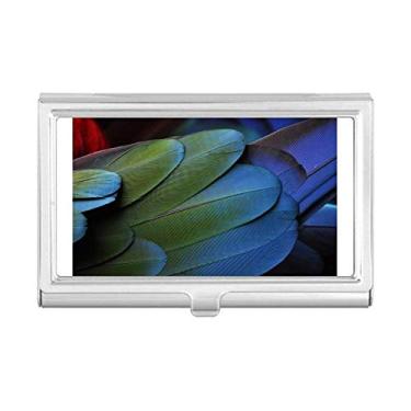 Imagem de Porta-cartão de visita com penas de pássaro selvagem organismo terrestre