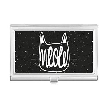 Imagem de Mewing Cat Carteira de bolso com citação preta e branca